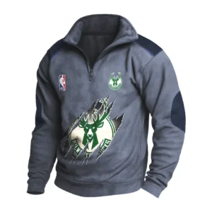 Sport Fan Stand-up Collar Sweatshirt For Sport Lover HVN1244MB082025 - Dark Gray