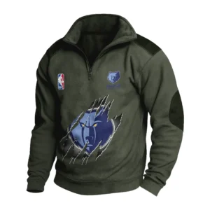 Sport Fan Stand-up Collar Sweatshirt For Sport Lover HVN1244MG082025 - Army Green