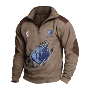 Sport Fan Stand-up Collar Sweatshirt For Football Lover HVN1244MG082025 - Brown