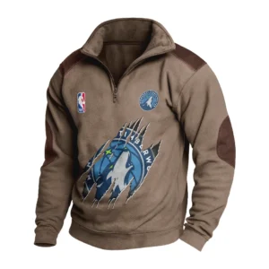 Sport Fan Stand-up Collar Sweatshirt For Football Lover HVN1244MT082025 - Brown