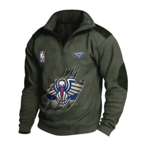 Sport Fan Stand-up Collar Sweatshirt For Sport Lover HVN1244NOP082025 - Army Green