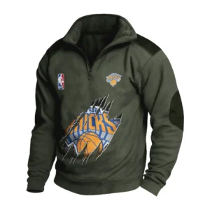 Sport Fan Stand-up Collar Sweatshirt For Sport Lover HVN1244NYK082025 - Army Green