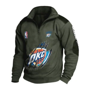 Sport Fan Stand-up Collar Sweatshirt For Sport Lover HVN1244OCT082025 - Army Green