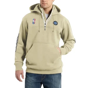 Sport Fan Casual Stand Up Collar Hoodie For Sport Lover HVN1244OM082025 - Off White