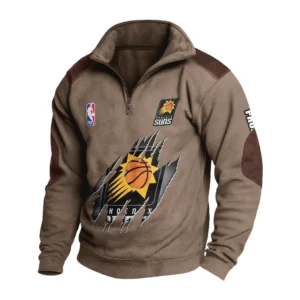 Sport Fan Stand-up Collar Sweatshirt For Football Lover HVN1244PS082025 - Brown