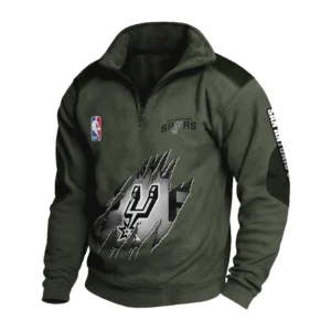 Sport Fan Stand-up Collar Sweatshirt For Sport Lover HVN1244SAS082025 - Army Green