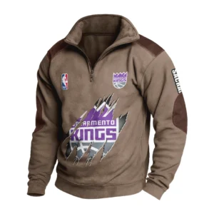Sport Fan Stand-up Collar Sweatshirt For Football Lover HVN1244SK082025 - Brown