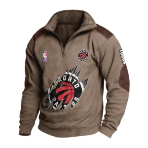Sport Fan Stand-up Collar Sweatshirt For Football Lover HVN1244TR082025 - Brown