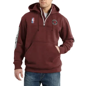 Sport Fan Casual Stand Up Collar Hoodie For Sport Lover HVN1244TR082025 - Deep Red