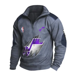 Sport Fan Stand-up Collar Sweatshirt For Sport Lover HVN1244UJ082025 - Dark Gray