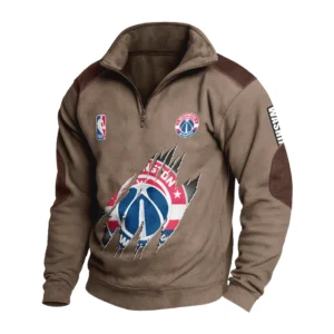 Sport Fan Stand-up Collar Sweatshirt For Football Lover HVN1244WW082025 - Brown