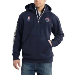 Sport Fan Casual Stand Up Collar Hoodie For Sport Lover HVN1244WW082025 - Dark Blue