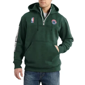 Sport Fan Casual Stand Up Collar Hoodie For Sport Lover HVN1244WW082025 - Dark Green