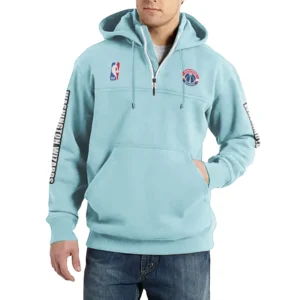 Sport Fan Casual Stand Up Collar Hoodie For Sport Lover HVN1244WW082025 - Light Blue