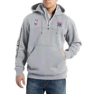 Sport Fan Casual Stand Up Collar Hoodie For Sport Lover HVN1244WW082025 - Light Gray