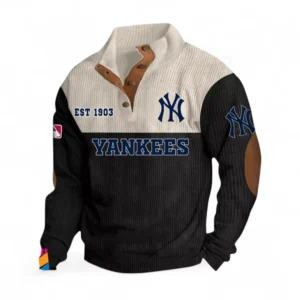 Baseball Fans Gift Men's Stand Up Collar Base Shirt, All Over Print Men's Mock Neck Base Layer For Sport Fan MLB145080525005-Black