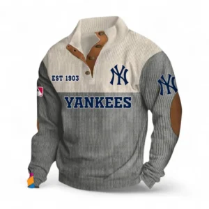 Baseball Fans Gift Men's Stand Up Collar Base Shirt, All Over Print Men's Mock Neck Base Layer For Sport Fan MLB145080525005-Gray