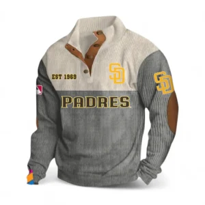 Baseball Fans Gift Men's Stand Up Collar Base Shirt, All Over Print Men's Mock Neck Base Layer For Sport Fan MLB145080525007-Gray