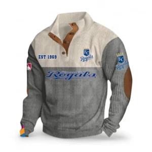 Baseball Fans Gift Men's Stand Up Collar Base Shirt, All Over Print Men's Mock Neck Base Layer For Sport Fan MLB145080525010-Gray