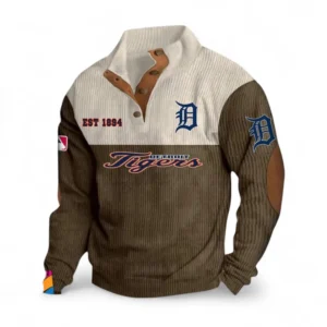 Baseball Fans Gift Men's Stand Up Collar Base Shirt, All Over Print Men's Mock Neck Base Layer For Sport Fan MLB145080525015-Brown
