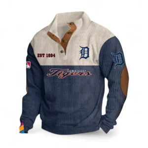 Baseball Fans Gift Men's Stand Up Collar Base Shirt, All Over Print Men's Mock Neck Base Layer For Sport Fan MLB145080525015-Navy Blue