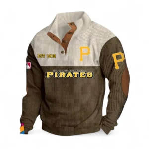 Baseball Fans Gift Men's Stand Up Collar Base Shirt, All Over Print Men's Mock Neck Base Layer For Sport Fan MLB145080525017-Brown