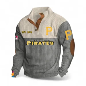 Baseball Fans Gift Men's Stand Up Collar Base Shirt, All Over Print Men's Mock Neck Base Layer For Sport Fan MLB145080525017-Gray
