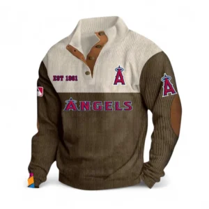 Baseball Fans Gift Men's Stand Up Collar Base Shirt, All Over Print Men's Mock Neck Base Layer For Sport Fan MLB145080525019-Brown