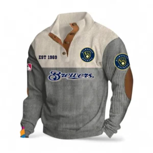 Baseball Fans Gift Men's Stand Up Collar Base Shirt, All Over Print Men's Mock Neck Base Layer For Sport Fan MLB145080525021-Gray