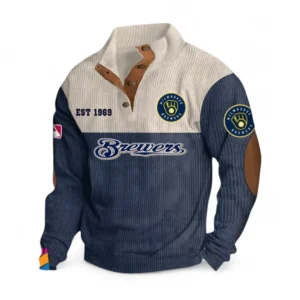 Baseball Fans Gift Men's Stand Up Collar Base Shirt, All Over Print Men's Mock Neck Base Layer For Sport Fan MLB145080525021-Navy Blue