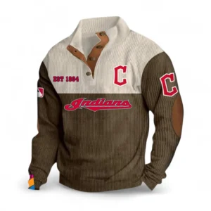Baseball Fans Gift Men's Stand Up Collar Base Shirt, All Over Print Men's Mock Neck Base Layer For Sport Fan MLB145080525027-Brown