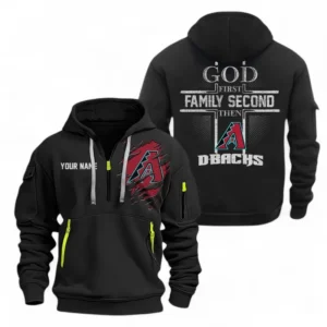 Baseball Fans Gift Hoodie Half Zipper, Hoodie Exclusive Logo For Sport Fan MLB147082125000-Black