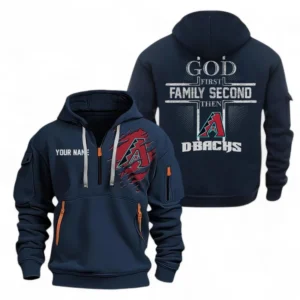 Baseball Fans Gift Hoodie Half Zipper, Hoodie Exclusive Logo For Sport Fan MLB147082125000-Navy