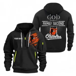 Baseball Fans Gift Hoodie Half Zipper, Hoodie Exclusive Logo For Sport Fan MLB147082125002-Black