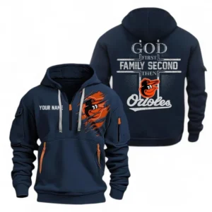 Baseball Fans Gift Hoodie Half Zipper, Hoodie Exclusive Logo For Sport Fan MLB147082125002-Navy