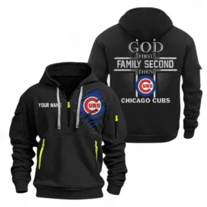 Baseball Fans Gift Hoodie Half Zipper, Hoodie Exclusive Logo For Sport Fan MLB147082125004-Black