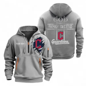 Baseball Fans Gift Hoodie Half Zipper, Hoodie Exclusive Logo For Sport Fan MLB147082125007-Grey