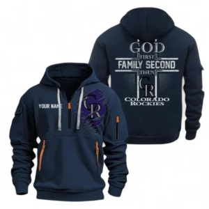 Baseball Fans Gift Hoodie Half Zipper, Hoodie Exclusive Logo For Sport Fan MLB147082125009-Navy