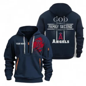 Baseball Fans Gift Hoodie Half Zipper, Hoodie Exclusive Logo For Sport Fan MLB147082125011-Navy