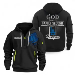 Baseball Fans Gift Hoodie Half Zipper, Hoodie Exclusive Logo For Sport Fan MLB147082125012-Black