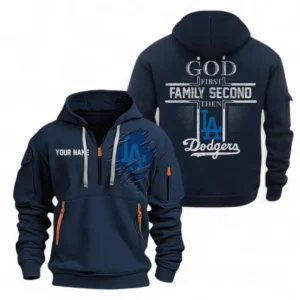 Baseball Fans Gift Hoodie Half Zipper, Hoodie Exclusive Logo For Sport Fan MLB147082125012-Navy