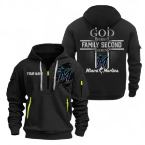 Baseball Fans Gift Hoodie Half Zipper, Hoodie Exclusive Logo For Sport Fan MLB147082125013-Black