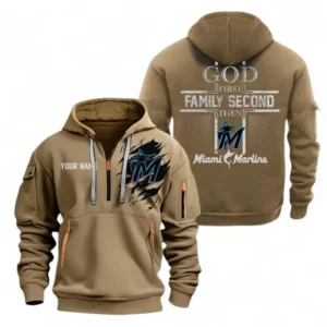 Baseball Fans Gift Hoodie Half Zipper, Hoodie Exclusive Logo For Sport Fan MLB147082125013-Khaki