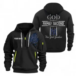 Baseball Fans Gift Hoodie Half Zipper, Hoodie Exclusive Logo For Sport Fan MLB147082125016-Black