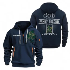 Baseball Fans Gift Hoodie Half Zipper, Hoodie Exclusive Logo For Sport Fan MLB147082125017-Navy
