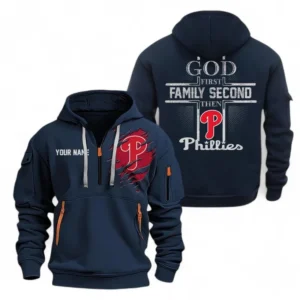 Baseball Fans Gift Hoodie Half Zipper, Hoodie Exclusive Logo For Sport Fan MLB147082125018-Navy