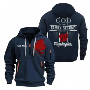 Baseball Fans Gift Hoodie Half Zipper, Hoodie Exclusive Logo For Sport Fan MLB147082125027-Navy