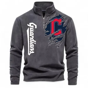 Baseball Fans Gift Half Zip Stand Up Collar Hoodie, Sweatshirt Exclusive Logo For Sport Fan MLB148080525118-Dark Gray