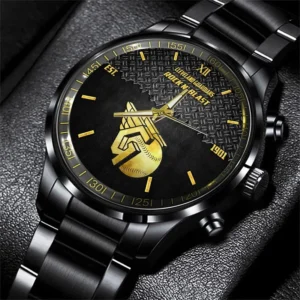 Baseball Fans Gift Stainless Steel Watch, All Over Print Classic Steel Watch For Sport Fan MLB150082125450