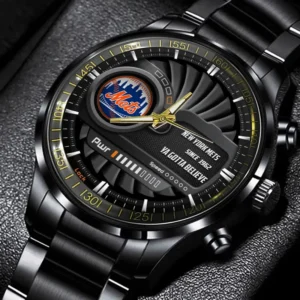 Baseball Fans Gift Stainless Steel Watch, All Over Print Classic Steel Watch For Sport Fan MLB151082125346